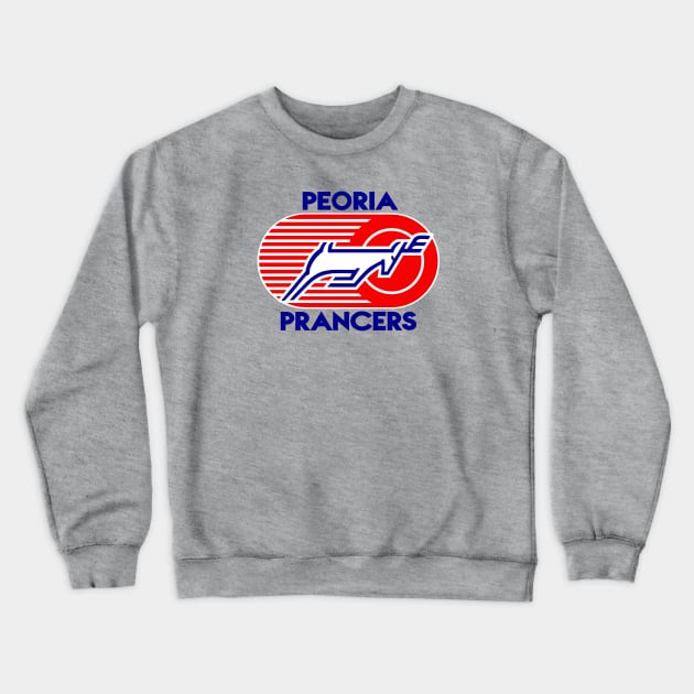 DEFUNCT - Peoria Prancers Hockey Crewneck Sweatshirt by LocalZonly